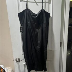 Express Black Strapless Dress